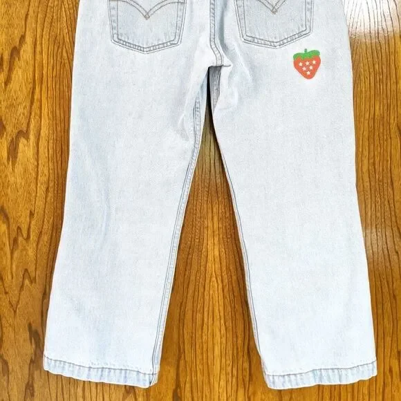 LEVI'S 306 Light Wash Crop Embroidered Jeans - Picture 5 of 9